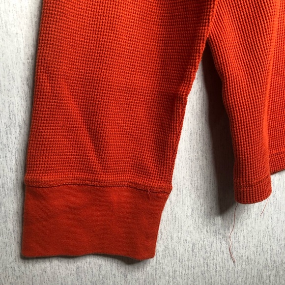 NWT Merona Shirt Men's XXL Rust Orange Thermal Waffle Knit Henley Long Sleeve - Picture 3 of 13